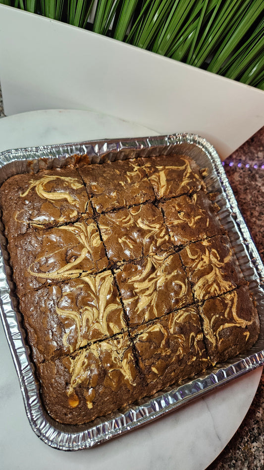 PEANUT BUTTER BROWNIES